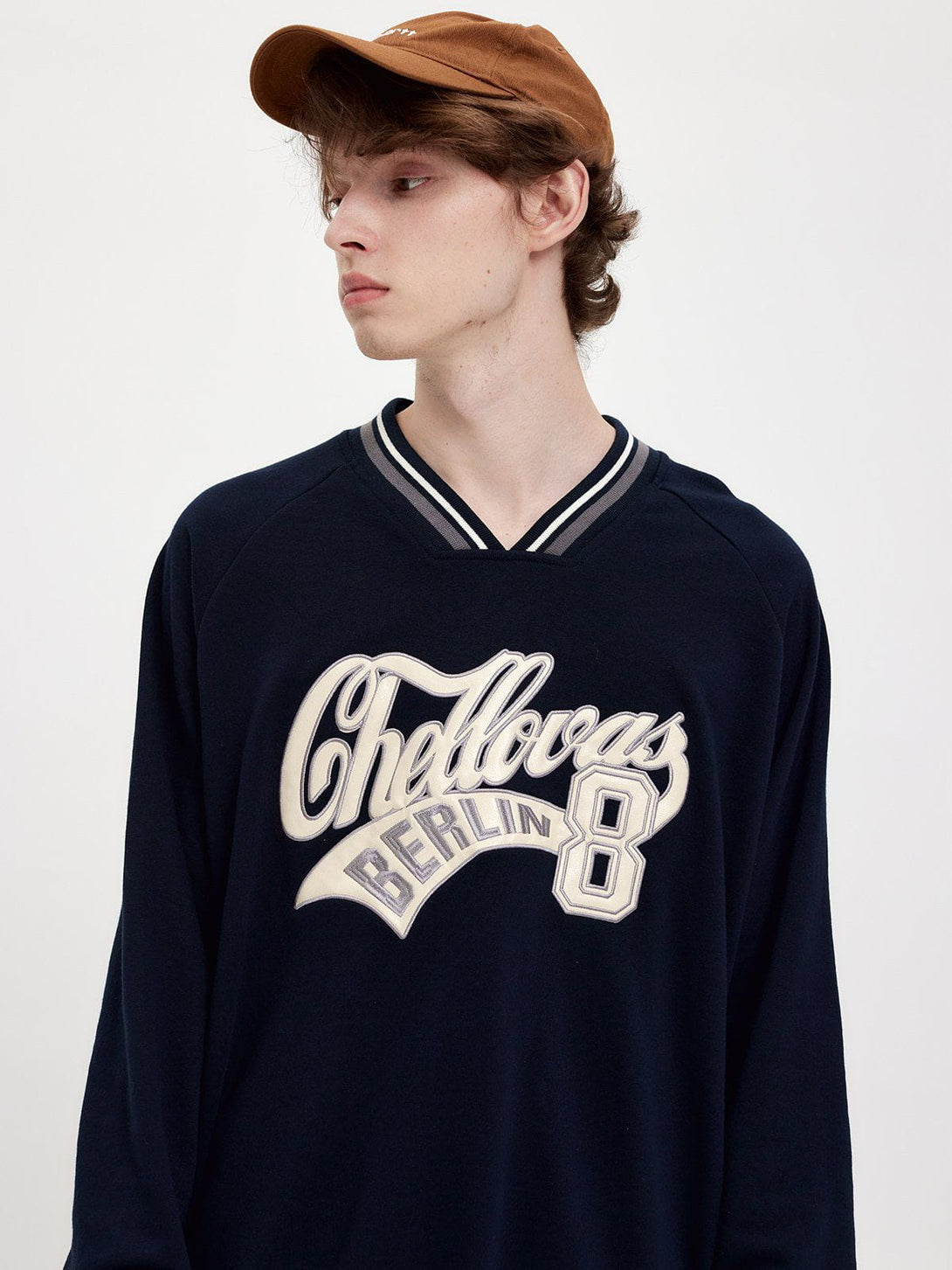 Helmiss - Applique Embroidered Letters Sweatshirt- Streetwear Fashion - helmiss.com