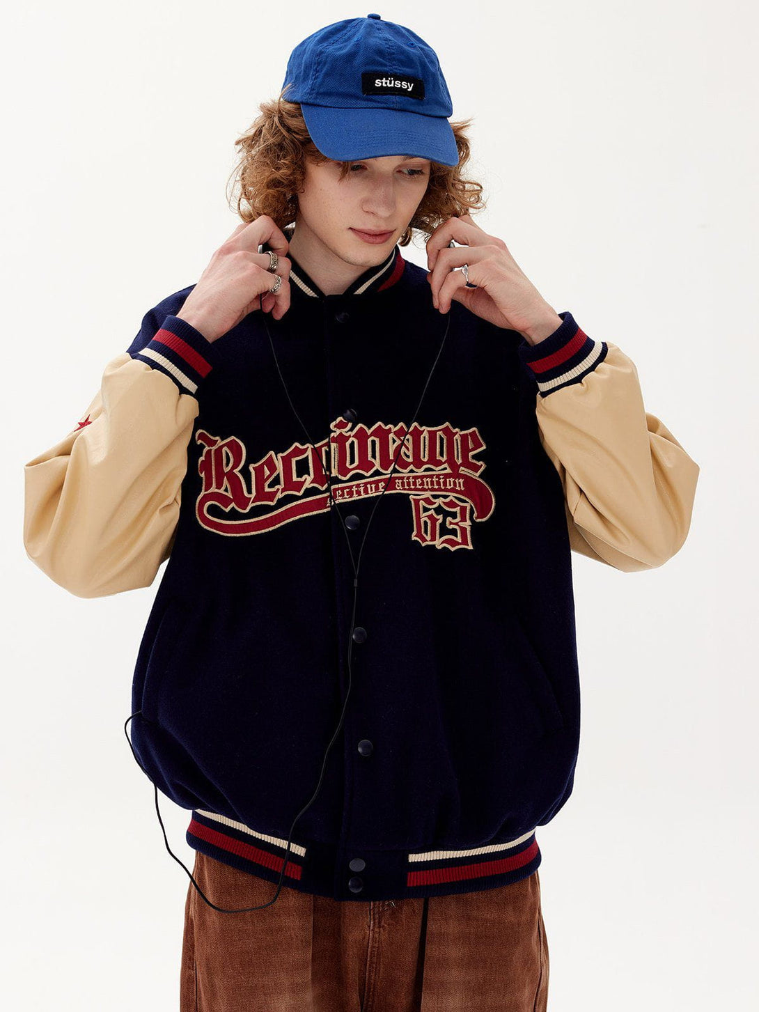 Helmiss - Applique Embroidery Letters Varsity Jacket- Streetwear Fashion - helmiss.com