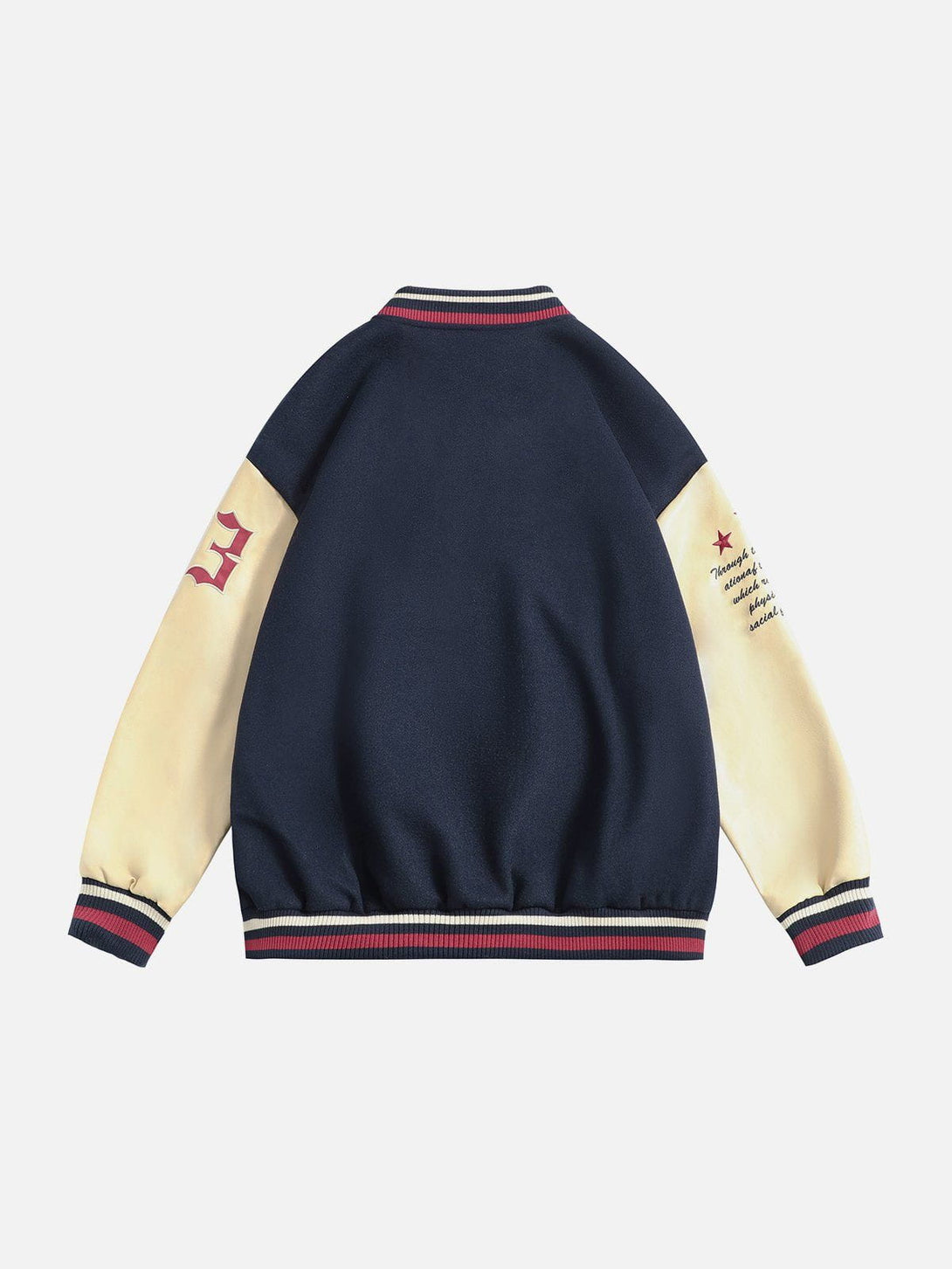 Helmiss - Applique Embroidery Letters Varsity Jacket- Streetwear Fashion - helmiss.com