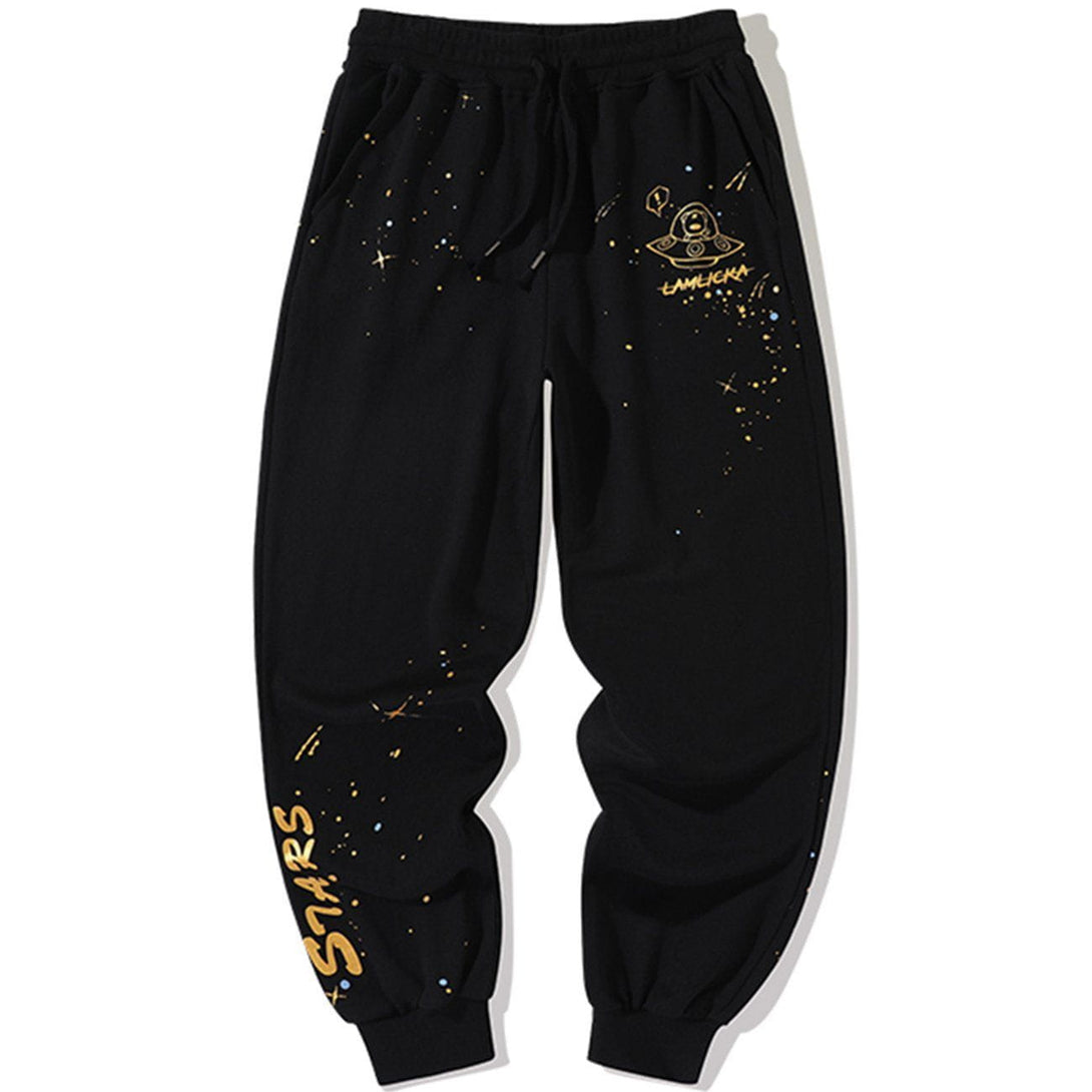 Helmiss - Astronaut Bear Print Pants- Streetwear Fashion - helmiss.com