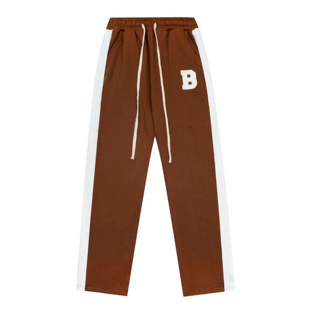 Helmiss - "B" Letter Embroidery Pants- Streetwear Fashion - helmiss.com