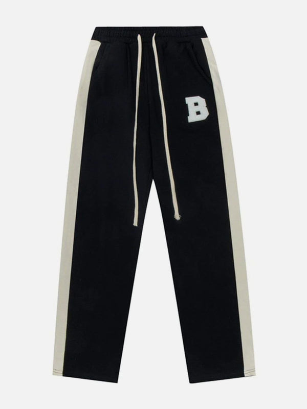 Helmiss - "B" Letter Embroidery Pants- Streetwear Fashion - helmiss.com