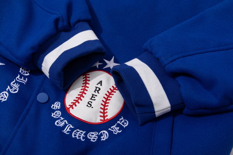 Helmiss - BLUE Baseball Jacket- Streetwear Fashion - helmiss.com