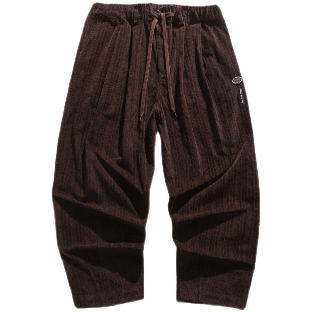 Helmiss - Badge Corduroy Sweatpants- Streetwear Fashion - helmiss.com