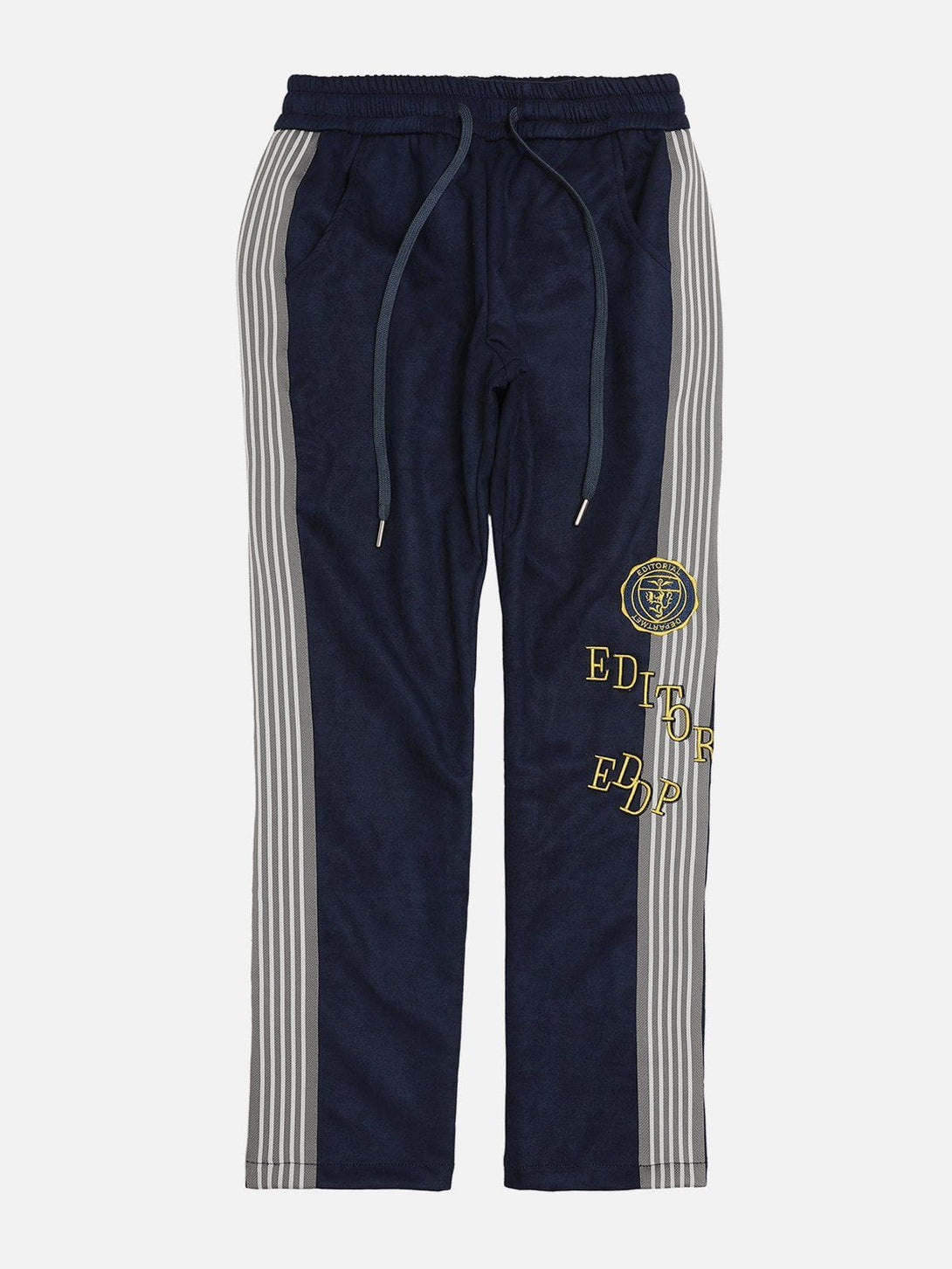 Helmiss - Badge Embroidered Side Stripe Pants- Streetwear Fashion - helmiss.com