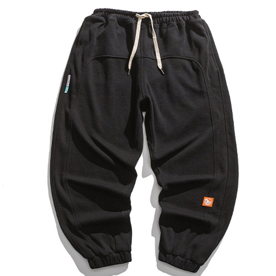 Helmiss - Badge Pure Color Pants- Streetwear Fashion - helmiss.com