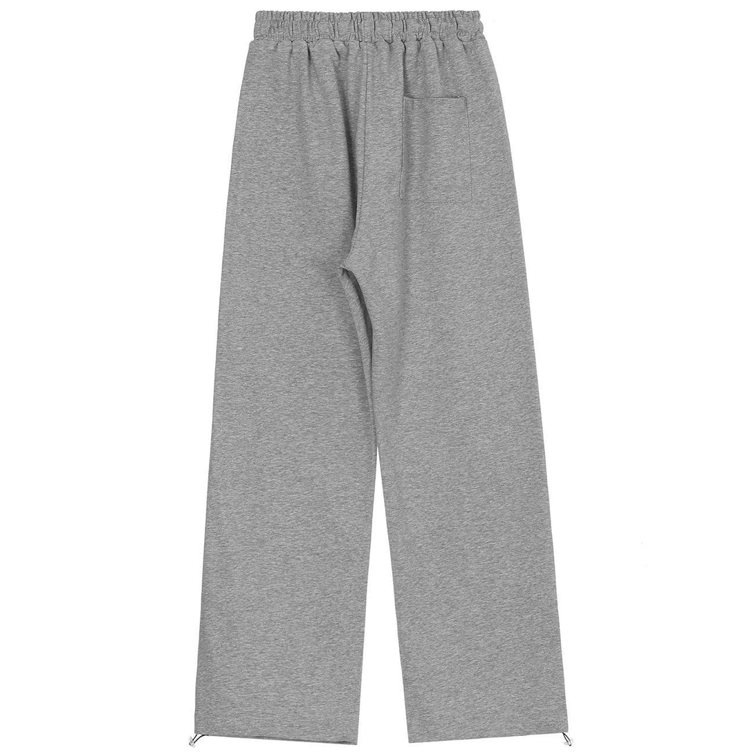 Helmiss - Badge Solid Color Sweatpants- Streetwear Fashion - helmiss.com