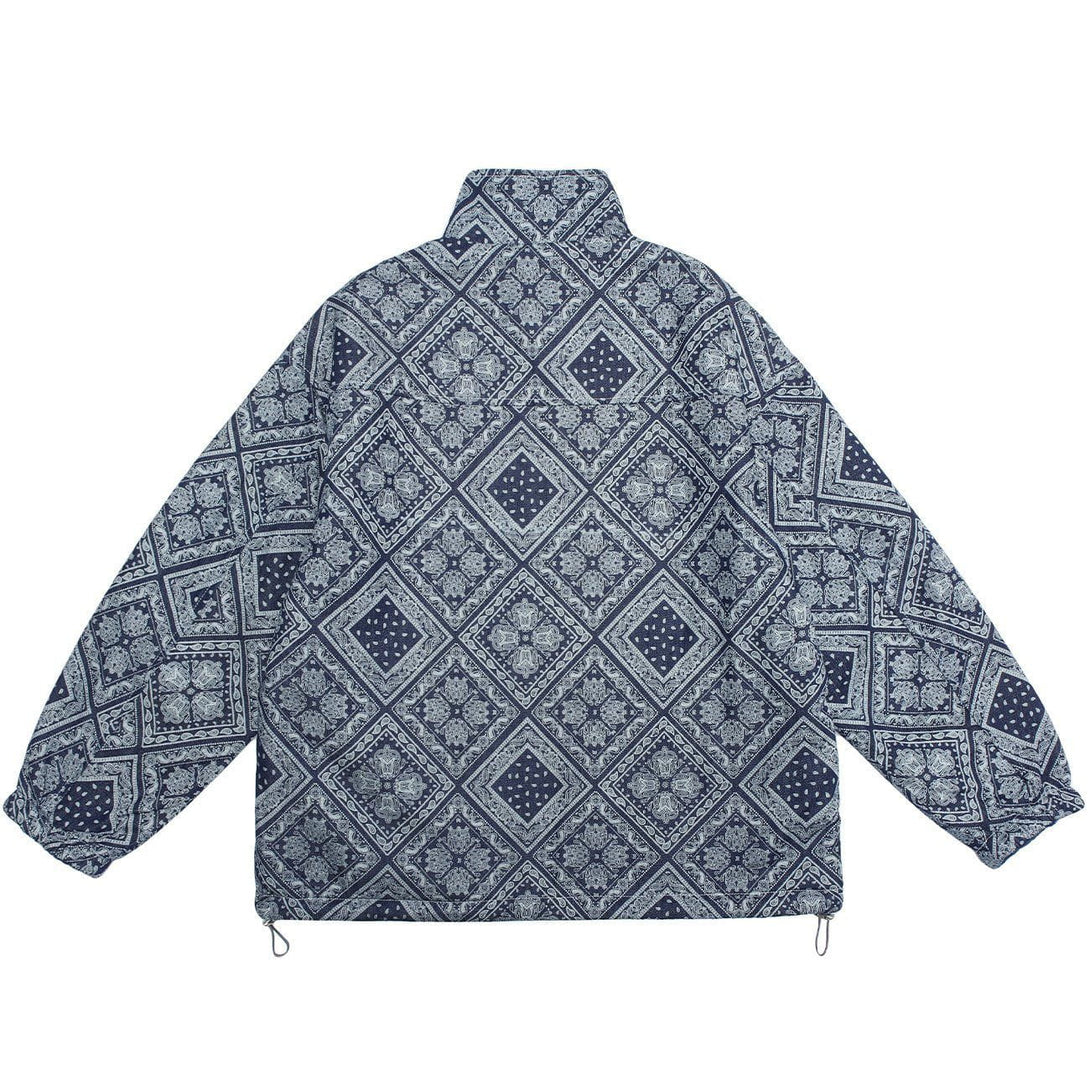 Helmiss - Bandana Print Double-sided Winter Coat- Streetwear Fashion - helmiss.com