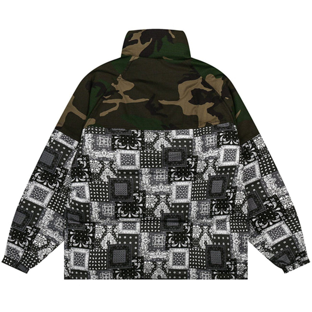 Helmiss - Bandana Stitching Winter Coat- Streetwear Fashion - helmiss.com