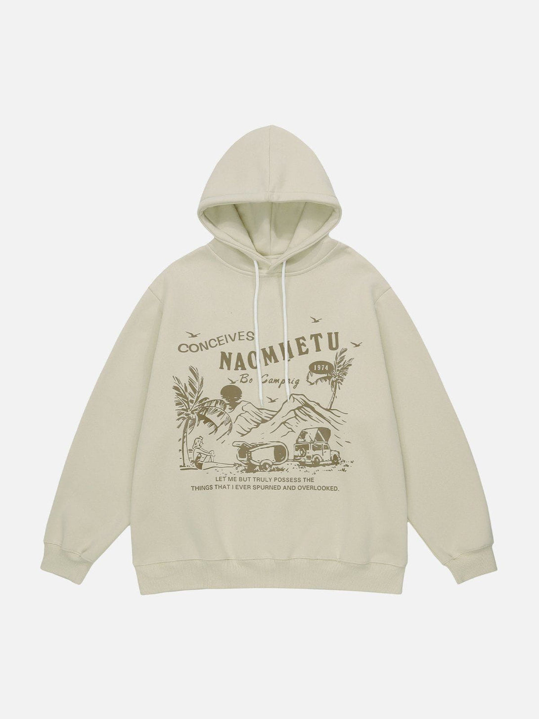 Helmiss - Beach Landscape Print Hoodie- Streetwear Fashion - helmiss.com