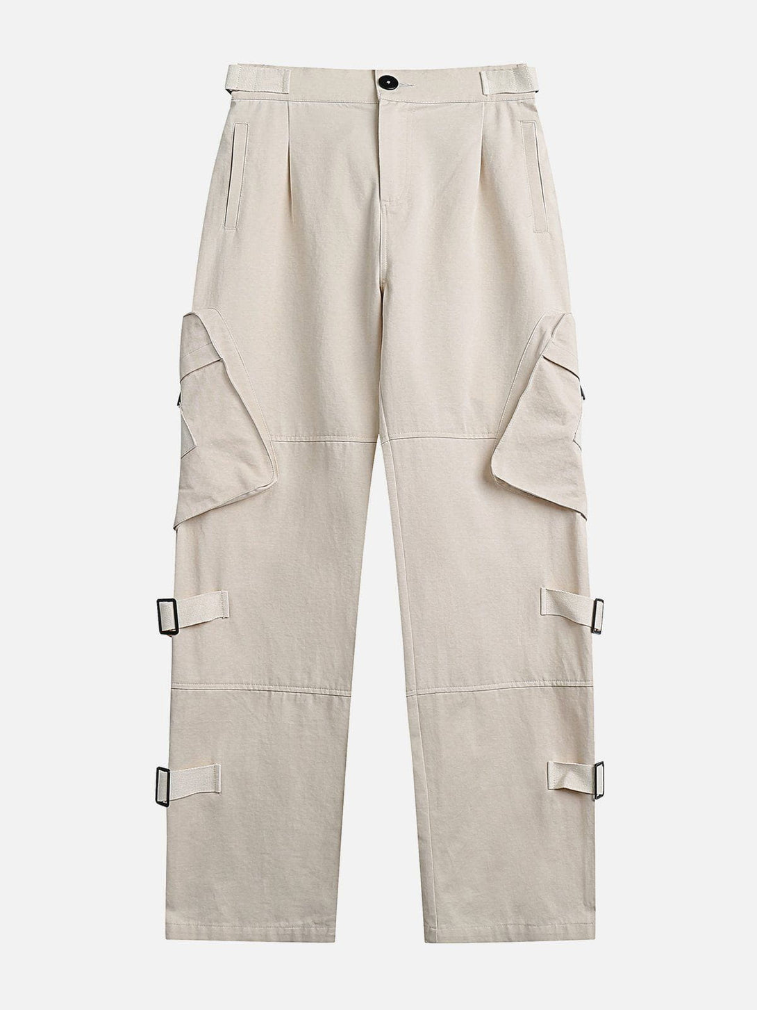 Helmiss - Beveled Large Pocket Cargo Pants- Streetwear Fashion - helmiss.com