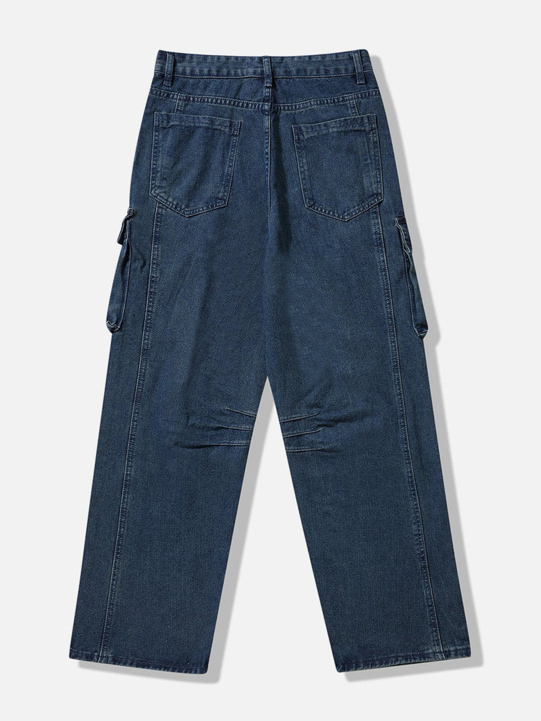 Helmiss - Big Pocket Ruched Jeans- Streetwear Fashion - helmiss.com