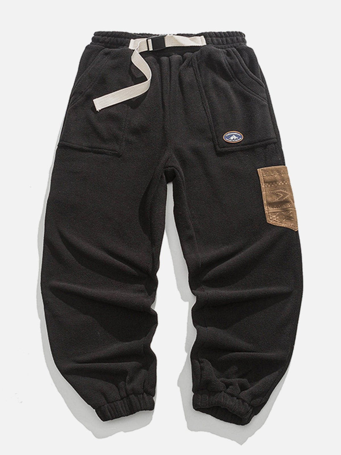 Helmiss - Bound Feet Embroidered Patch Pants- Streetwear Fashion - helmiss.com