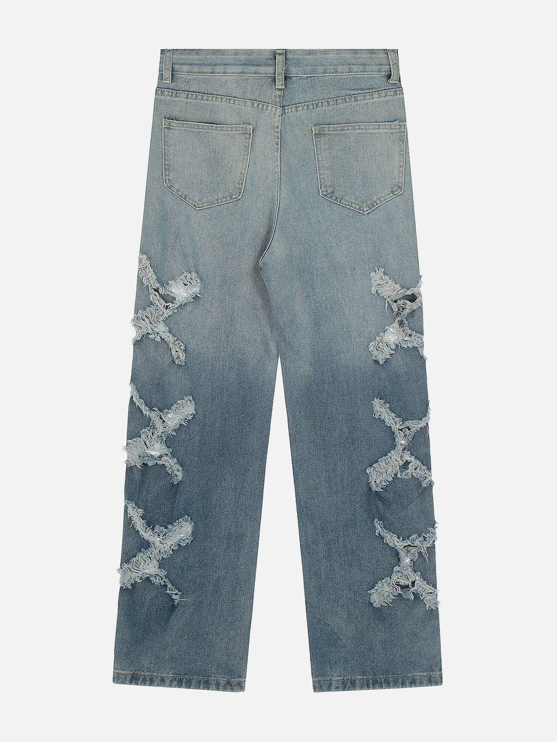 Helmiss - Broken Gradient Jeans- Streetwear Fashion - helmiss.com