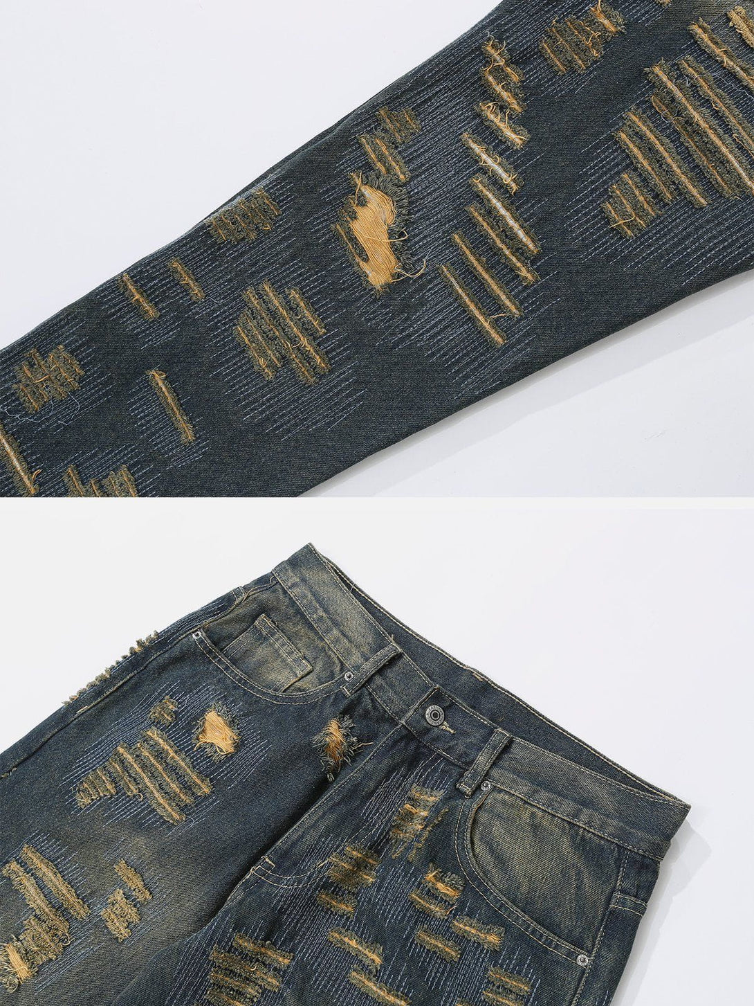 Helmiss - Broken Holes Jeans- Streetwear Fashion - helmiss.com