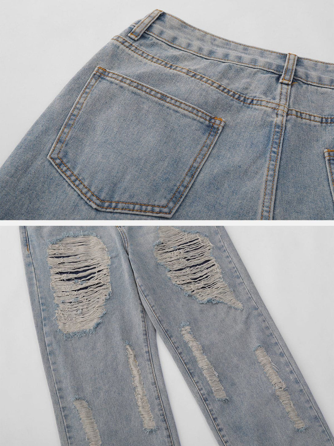 Helmiss - Broken Holes Jeans- Streetwear Fashion - helmiss.com