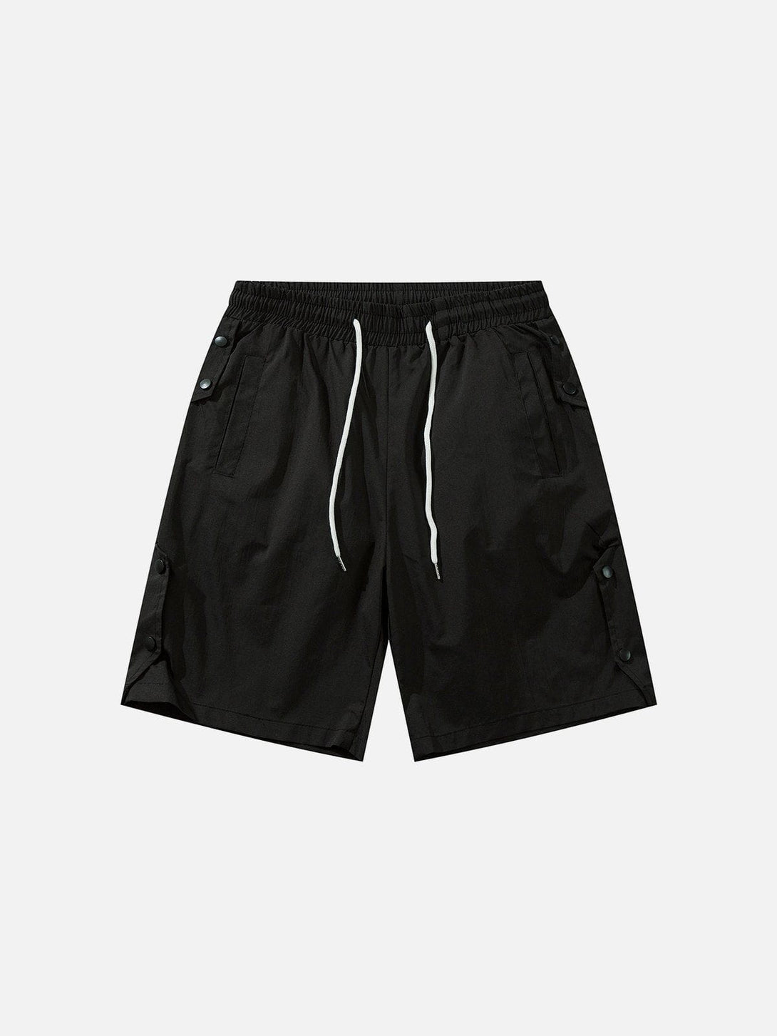 Helmiss - Buckle Decoration Solid Shorts- Streetwear Fashion - helmiss.com