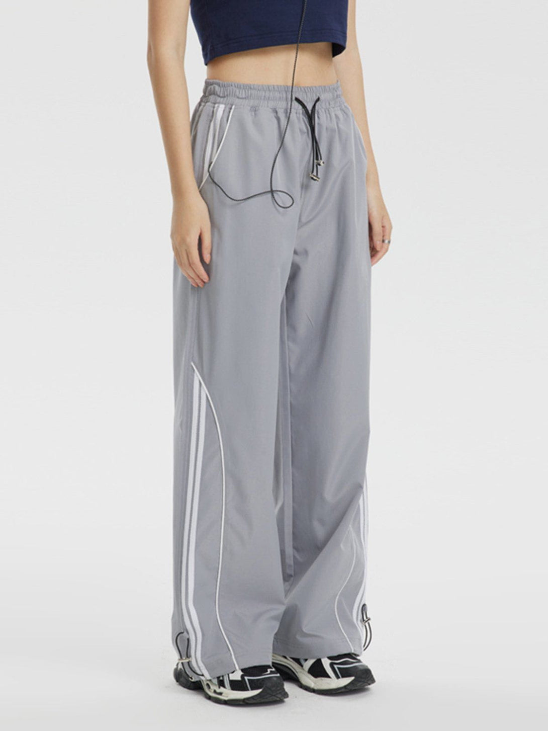 Helmiss - Bungee Drawstring Web Stripe Pants- Streetwear Fashion - helmiss.com