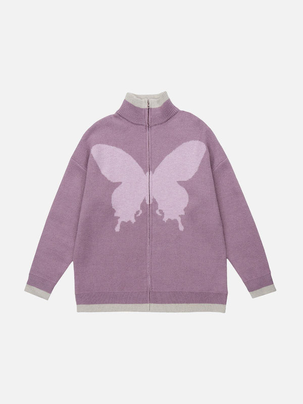 Helmiss - Butterfly Embroidery Cardigan- Streetwear Fashion - helmiss.com