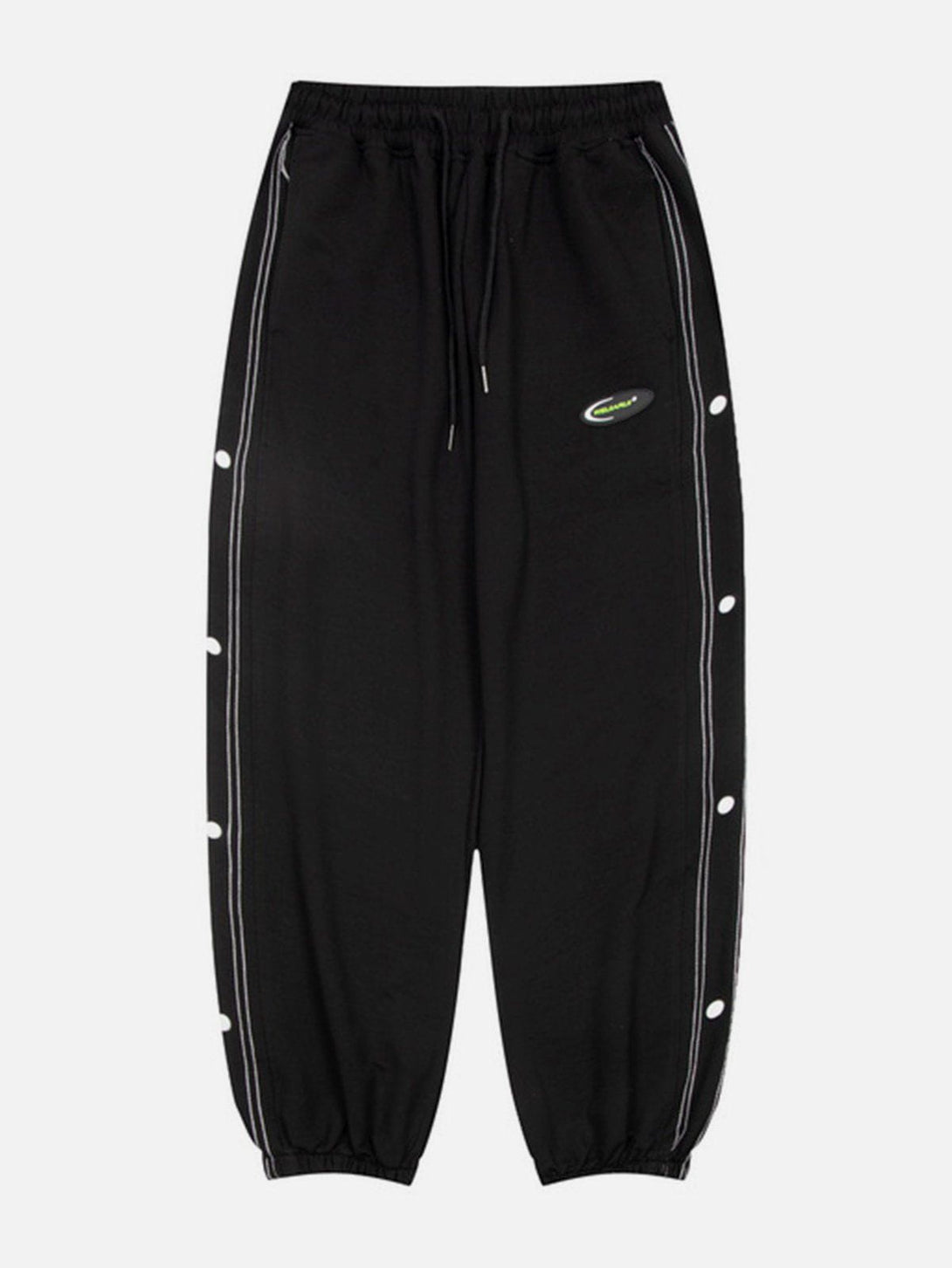 Helmiss - Buttons Drawstring Sweatpants- Streetwear Fashion - helmiss.com