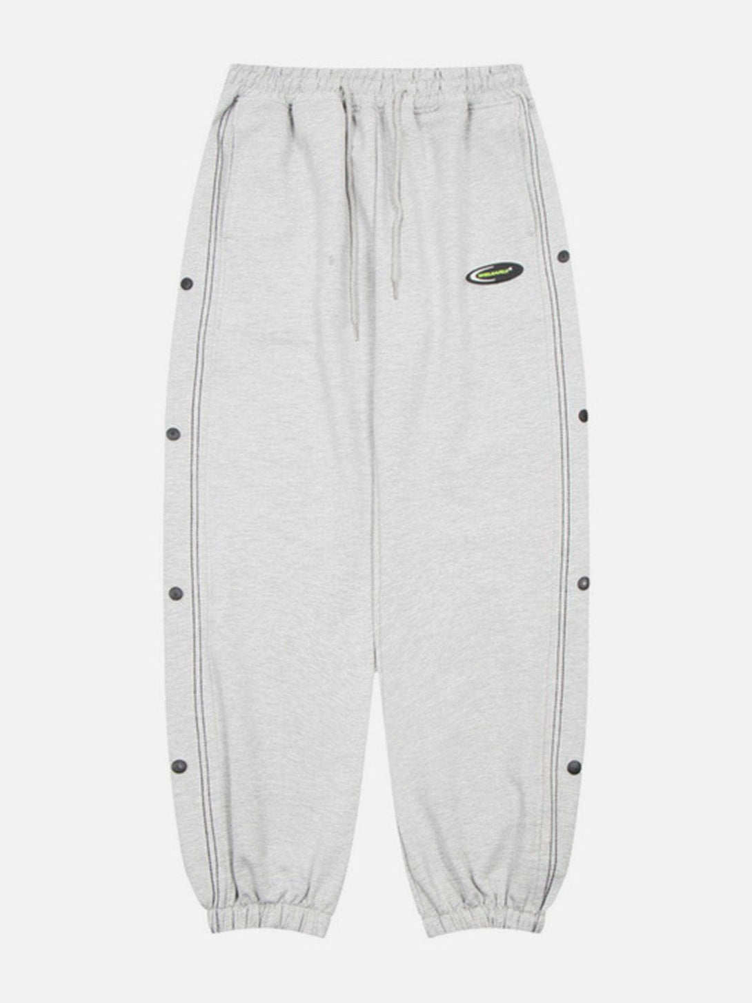 Helmiss - Buttons Drawstring Sweatpants- Streetwear Fashion - helmiss.com