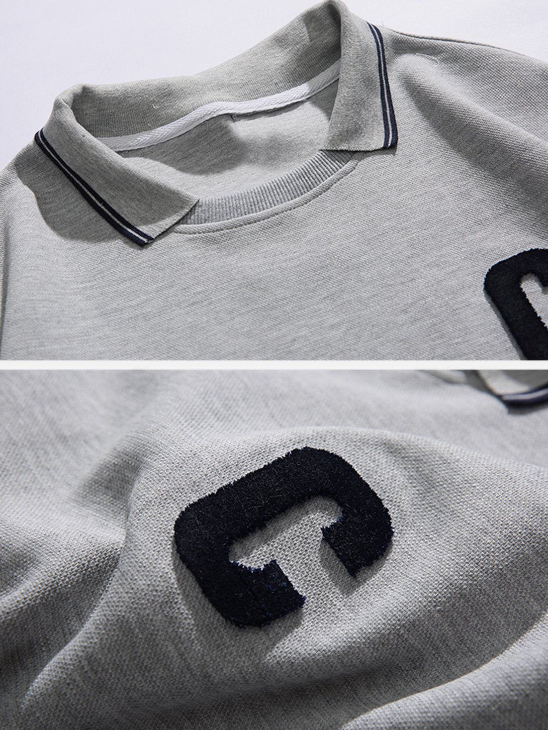 Helmiss - C Letter Embroidery Sweatshirt- Streetwear Fashion - helmiss.com