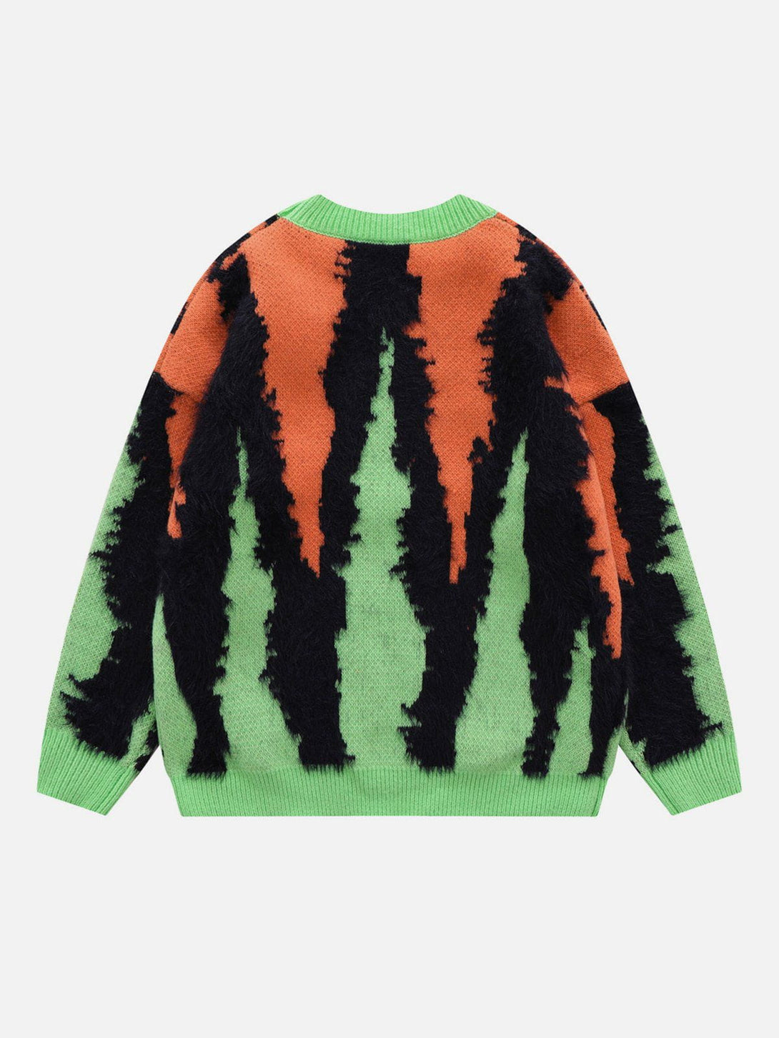 Helmiss - "CATCASE“ Print Contrast Plush Streetwear Sweater- Streetwear Fashion - helmiss.com