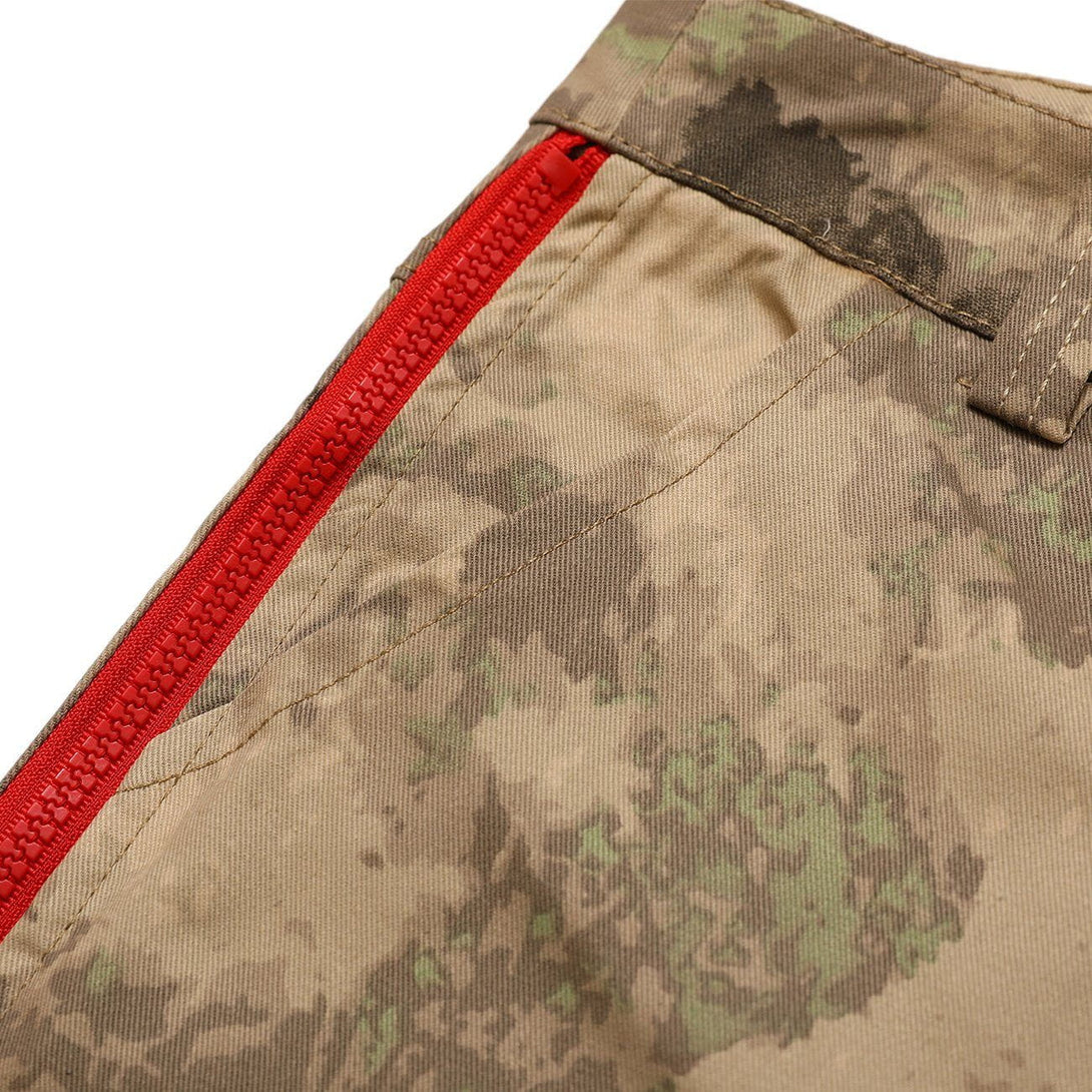 Helmiss - Camouflage Adjustable Zip Straight Pants- Streetwear Fashion - helmiss.com