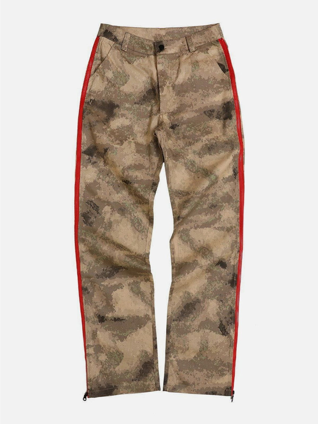 Helmiss - Camouflage Adjustable Zip Straight Pants- Streetwear Fashion - helmiss.com