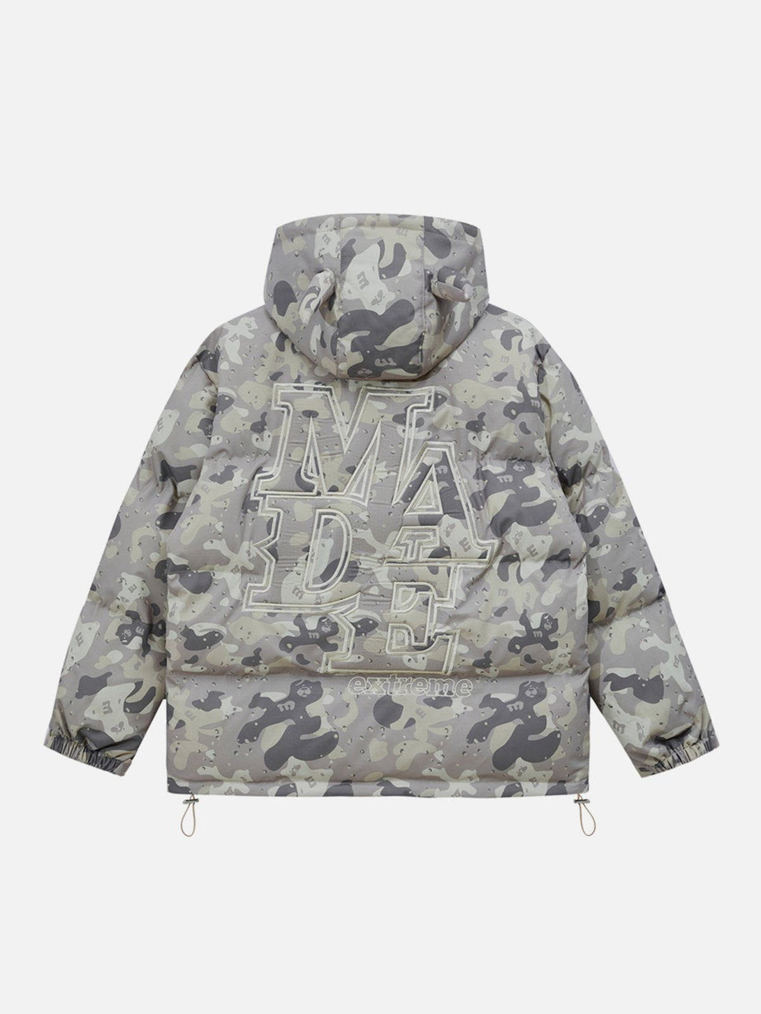 Helmiss - Camouflage Embroidered Letters Winter Coat- Streetwear Fashion - helmiss.com