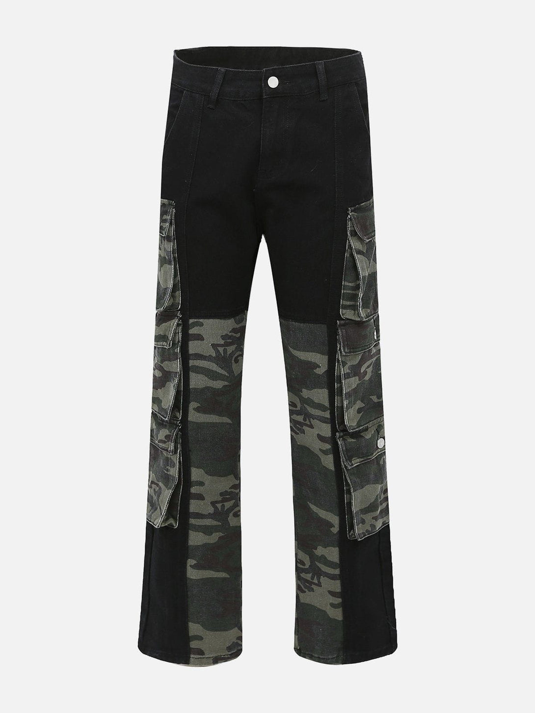 Helmiss - Camouflage Patchwork Jeans- Streetwear Fashion - helmiss.com