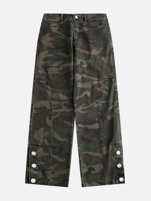 Helmiss - Camouflage Patchwork Jeans- Streetwear Fashion - helmiss.com