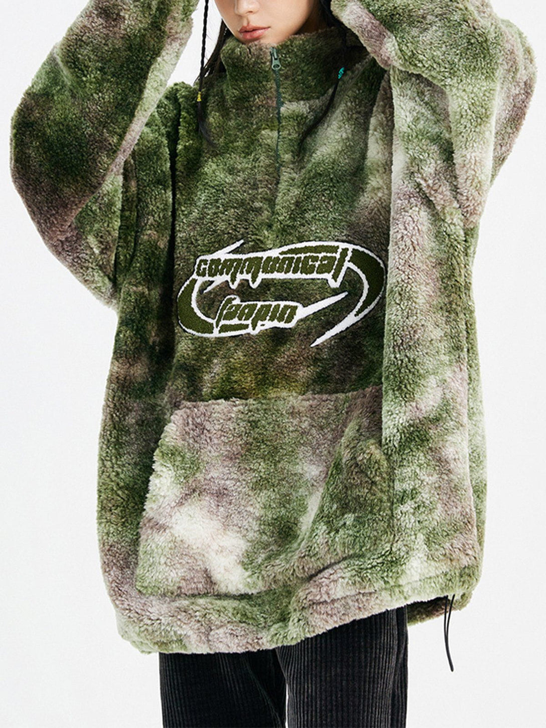 Helmiss - Camouflage Sherpa Pullover Winter Coat- Streetwear Fashion - helmiss.com