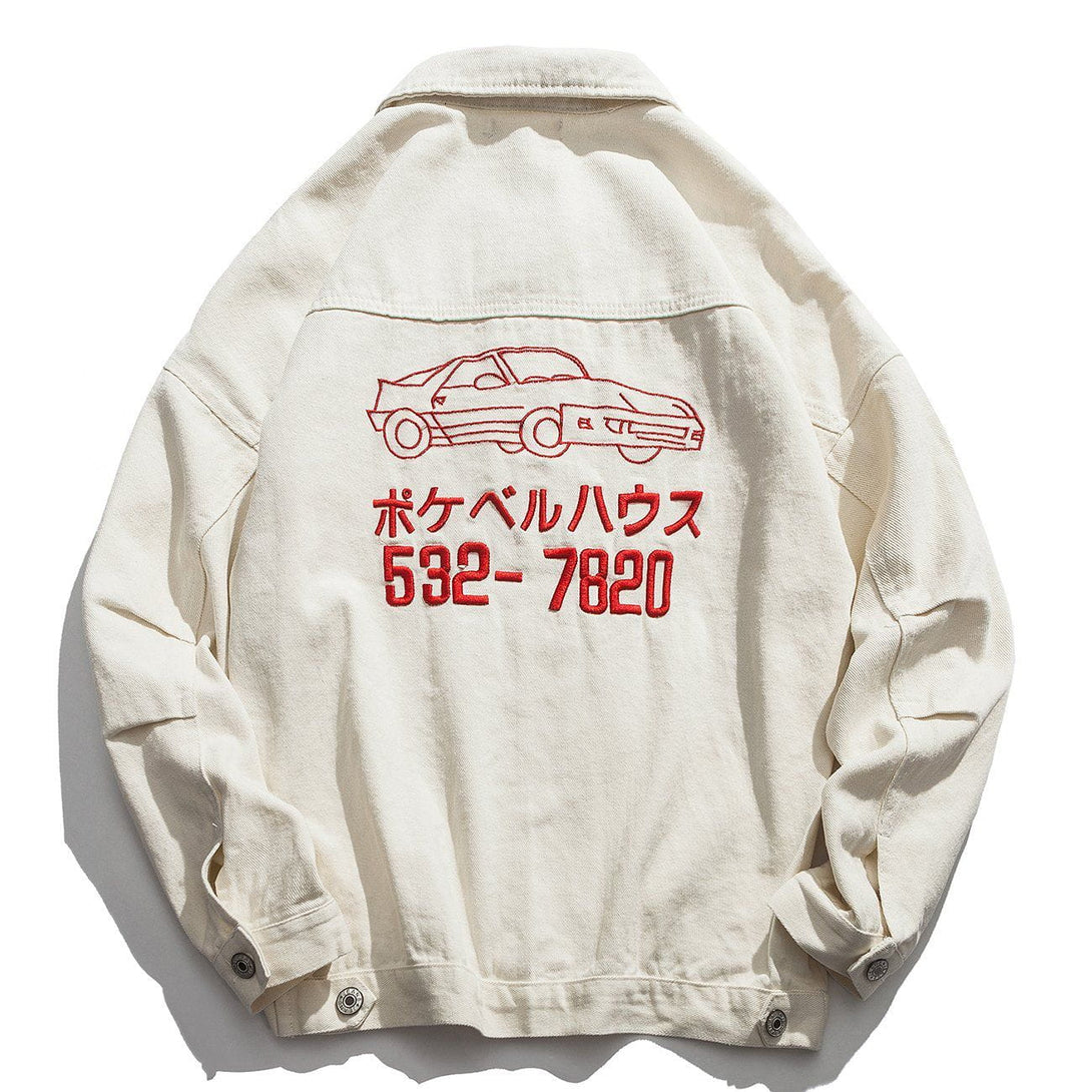 Helmiss - Car Embroidered Jacket- Streetwear Fashion - helmiss.com