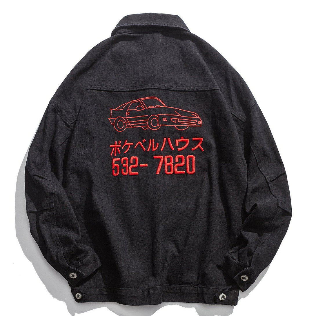 Helmiss - Car Embroidered Jacket- Streetwear Fashion - helmiss.com