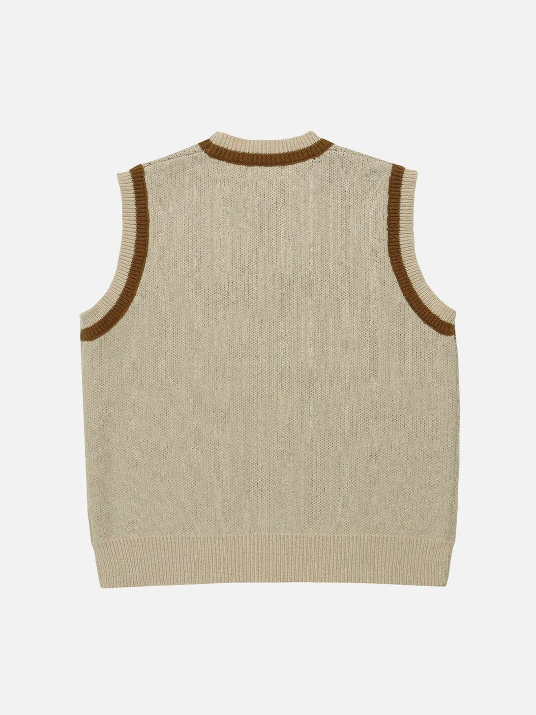 Helmiss - Cartoon Character Embroidery Sweater Vest- Streetwear Fashion - helmiss.com