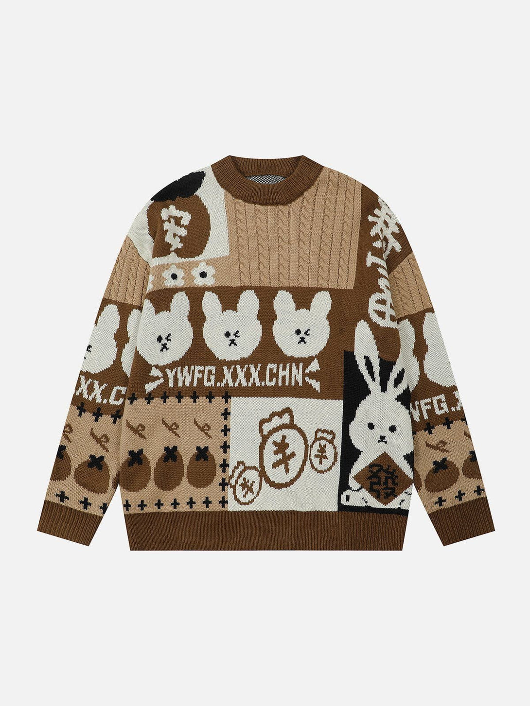 Helmiss - Cartoon Embroidery Sweater- Streetwear Fashion - helmiss.com