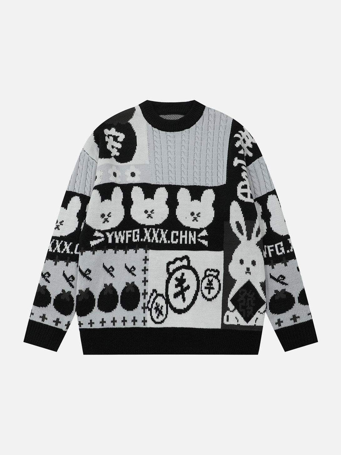 Helmiss - Cartoon Embroidery Sweater- Streetwear Fashion - helmiss.com