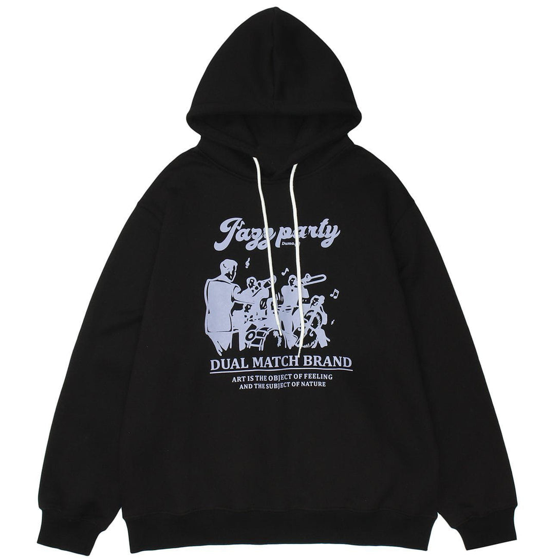 Helmiss - Cartoon Letter Print Hoodie- Streetwear Fashion - helmiss.com