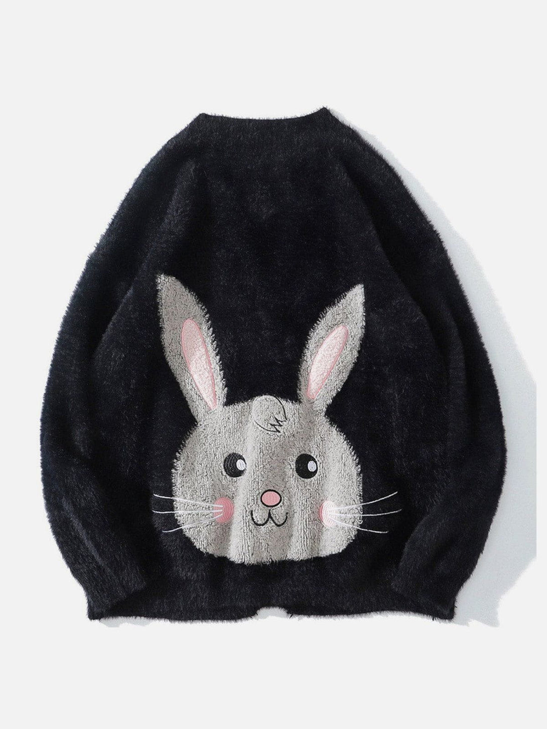 Helmiss - Cartoon Rabbit Embroidered Cardigan- Streetwear Fashion - helmiss.com