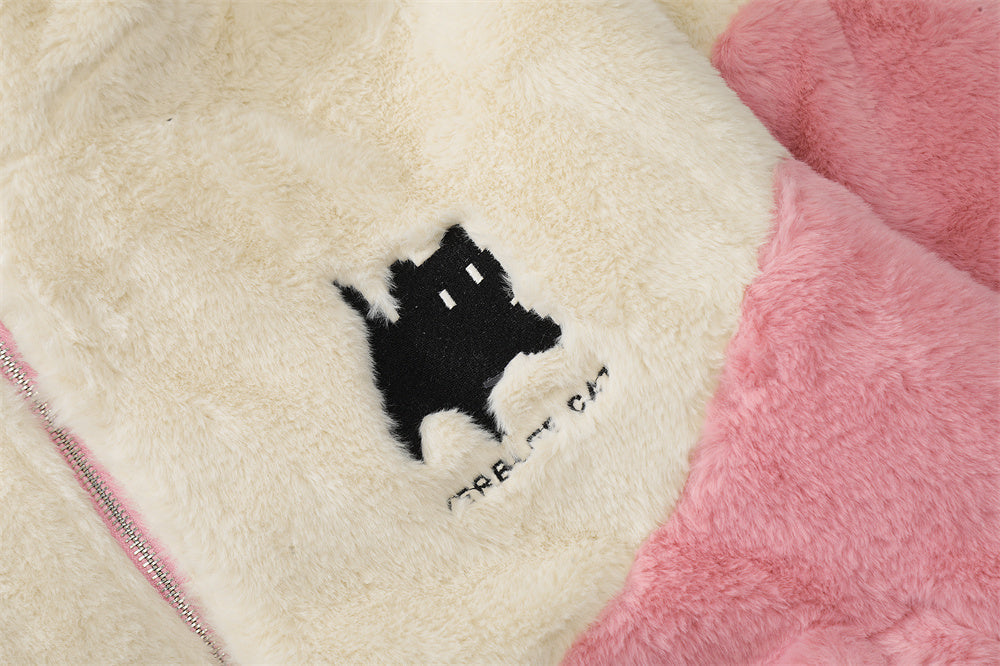 Helmiss - Cat Ear Hooded Wool Winter Coat- Streetwear Fashion - helmiss.com