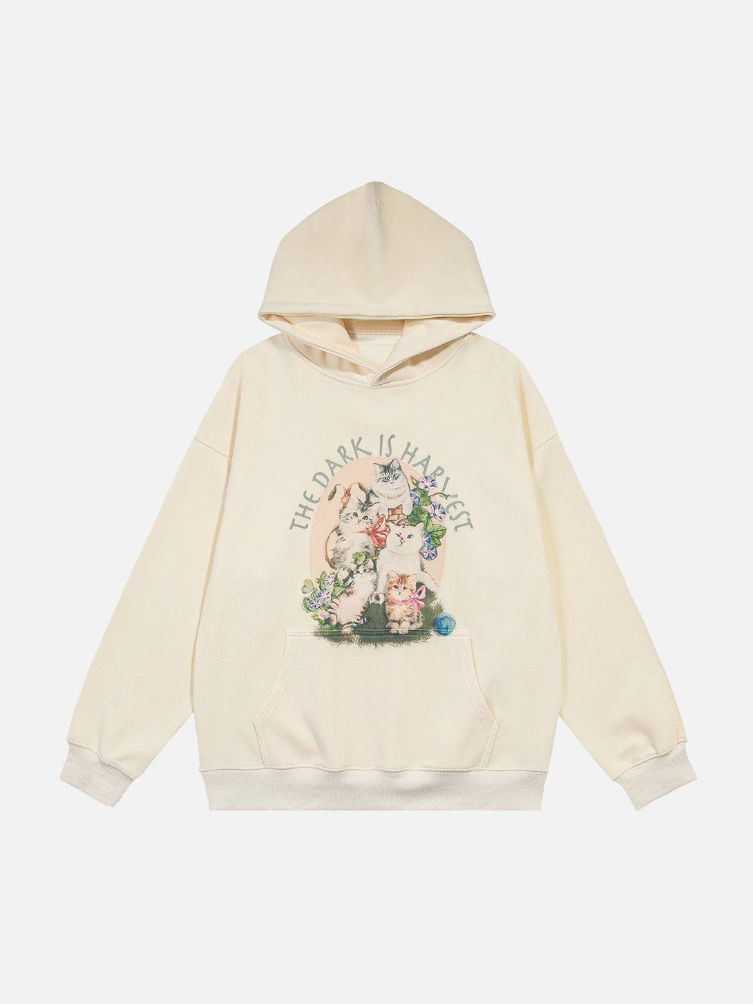 Helmiss - Cat Print Hoodie- Streetwear Fashion - helmiss.com