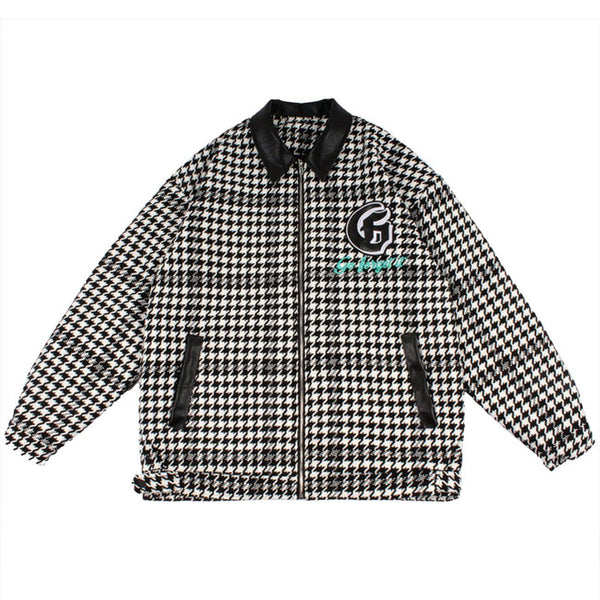 Helmiss - Check Badge Winter Coat- Streetwear Fashion - helmiss.com