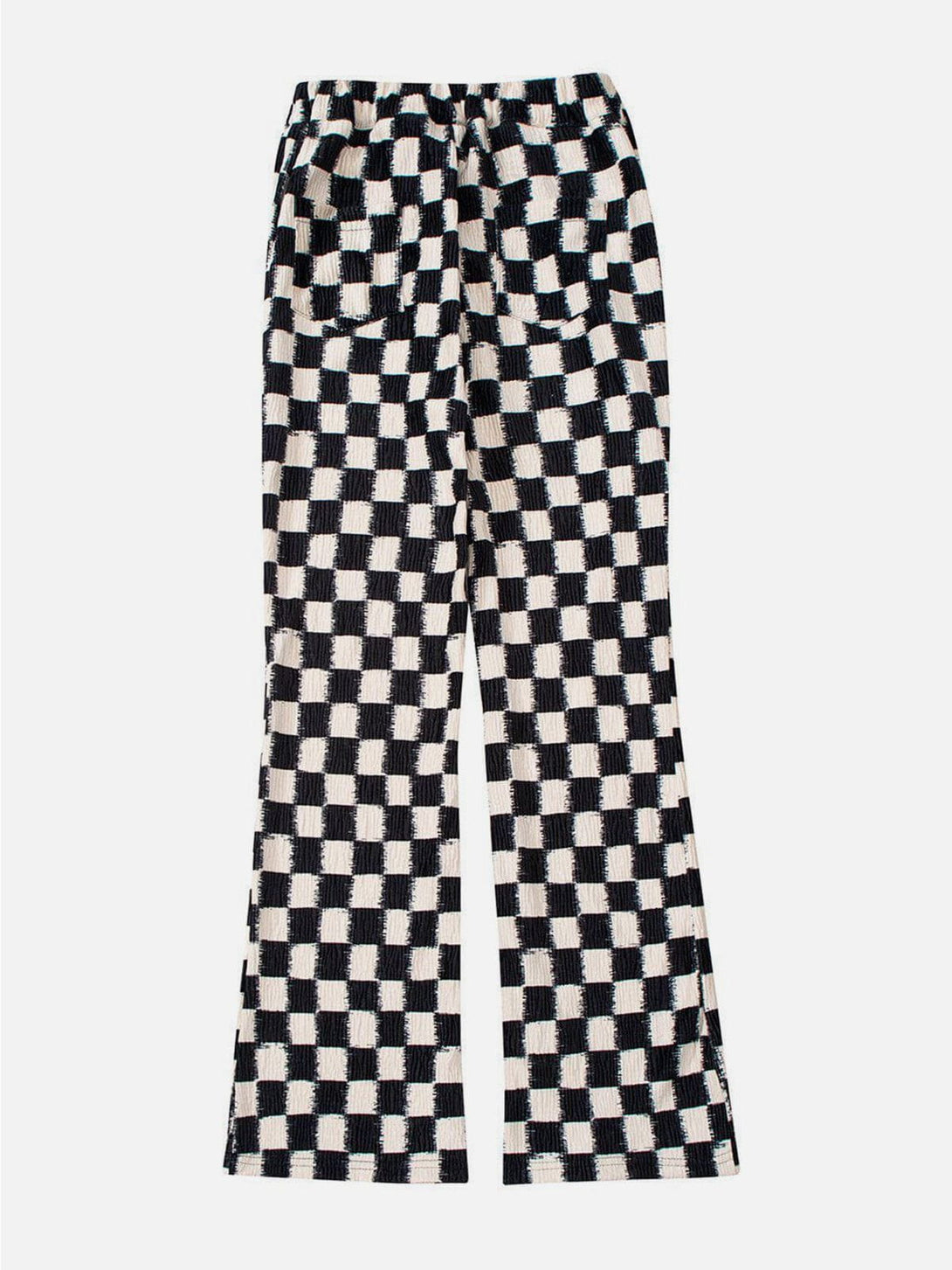 Helmiss - Checkerboard Elastic Horn Pants- Streetwear Fashion - helmiss.com