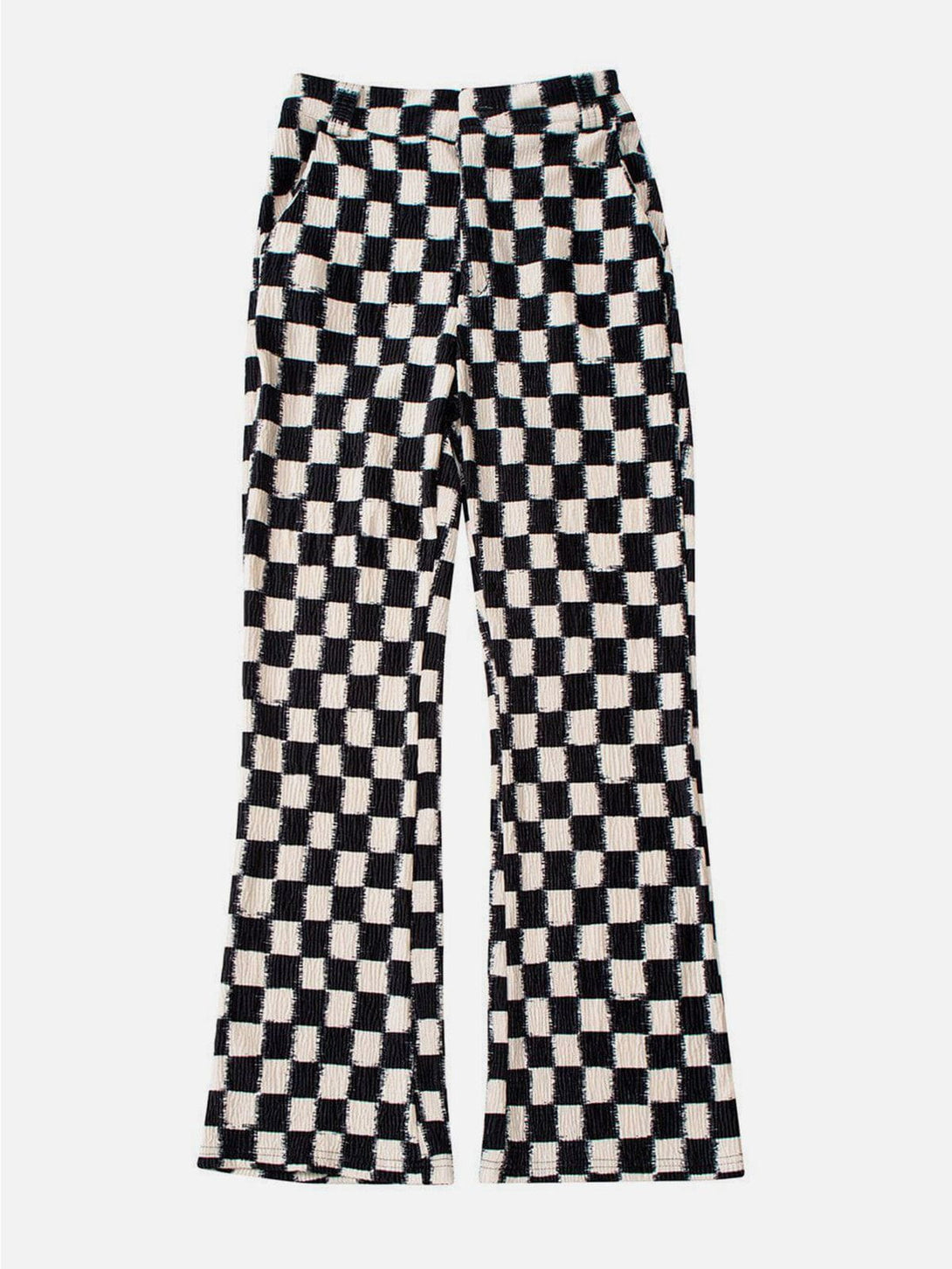 Helmiss - Checkerboard Elastic Horn Pants- Streetwear Fashion - helmiss.com