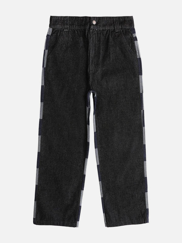 Helmiss - Checkerboard Jeans- Streetwear Fashion - helmiss.com