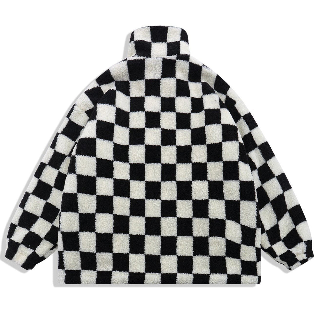 Helmiss - Checkerboard Winter Coat- Streetwear Fashion - helmiss.com