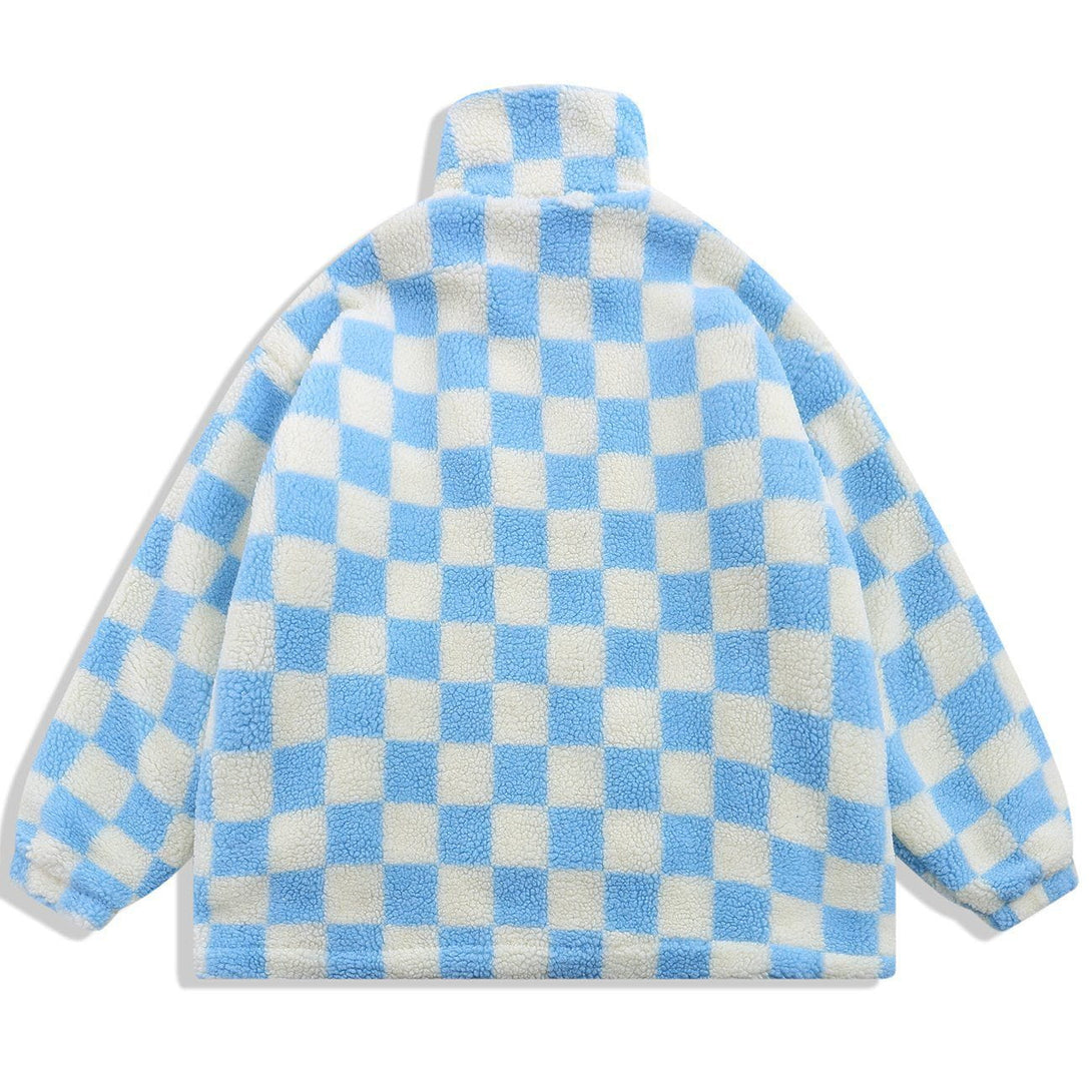 Helmiss - Checkerboard Winter Coat- Streetwear Fashion - helmiss.com