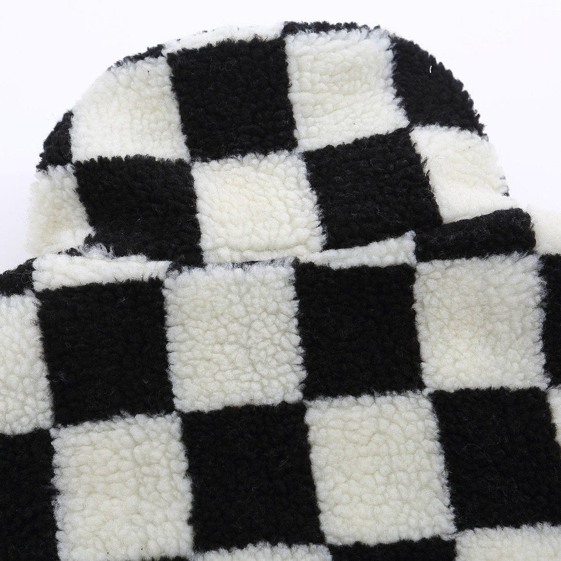 Helmiss - Checkerboard Winter Coat- Streetwear Fashion - helmiss.com