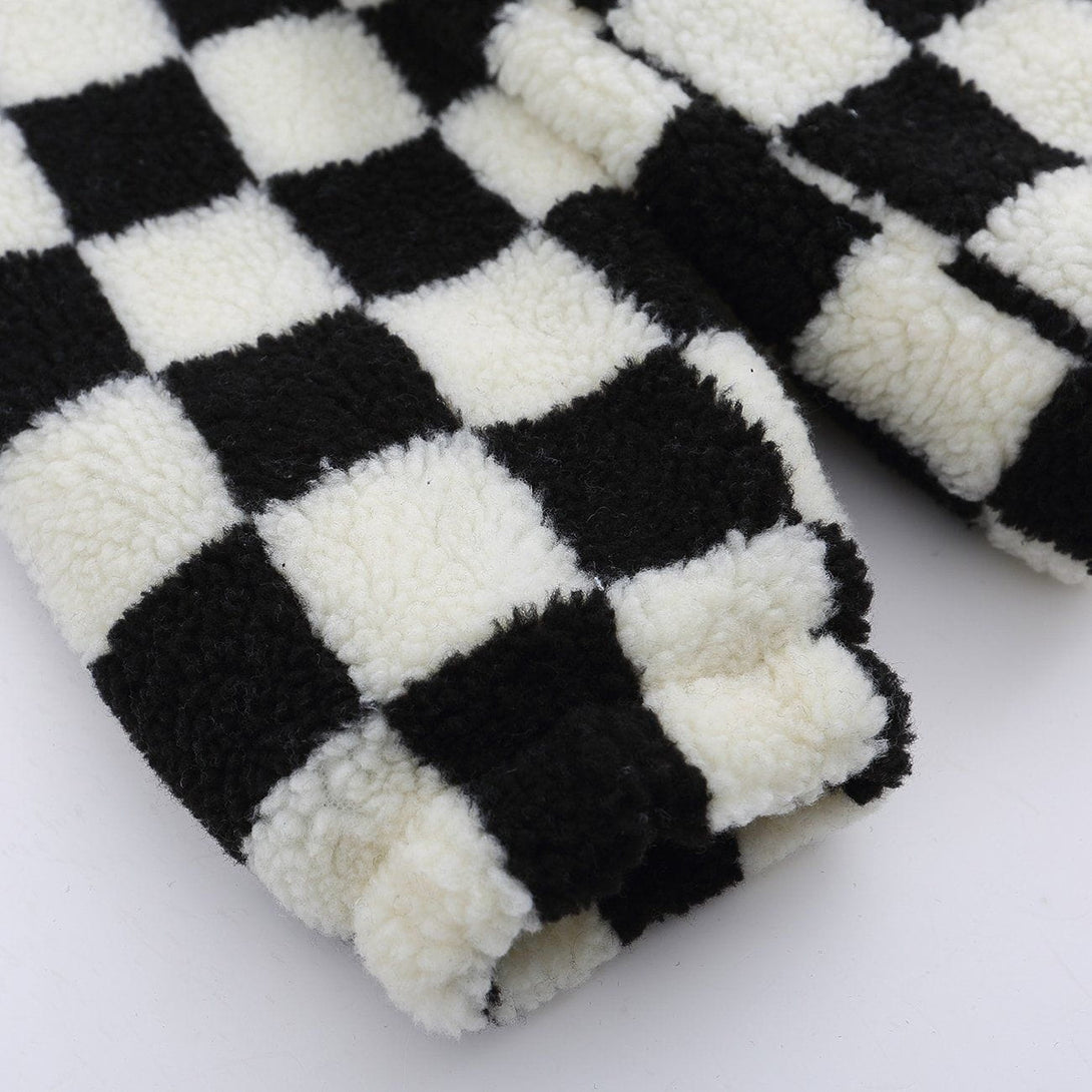 Helmiss - Checkerboard Winter Coat- Streetwear Fashion - helmiss.com